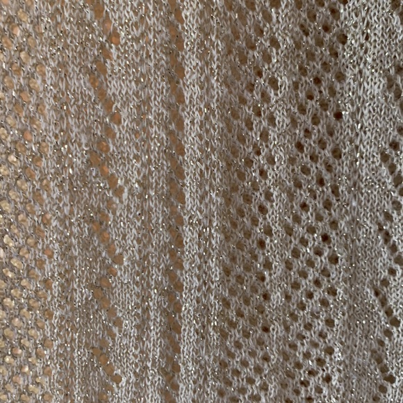 Xhilaration Light Weight Short Sleeve Gold Metallic Sweater Good Preowned Cond - Picture 2 of 6